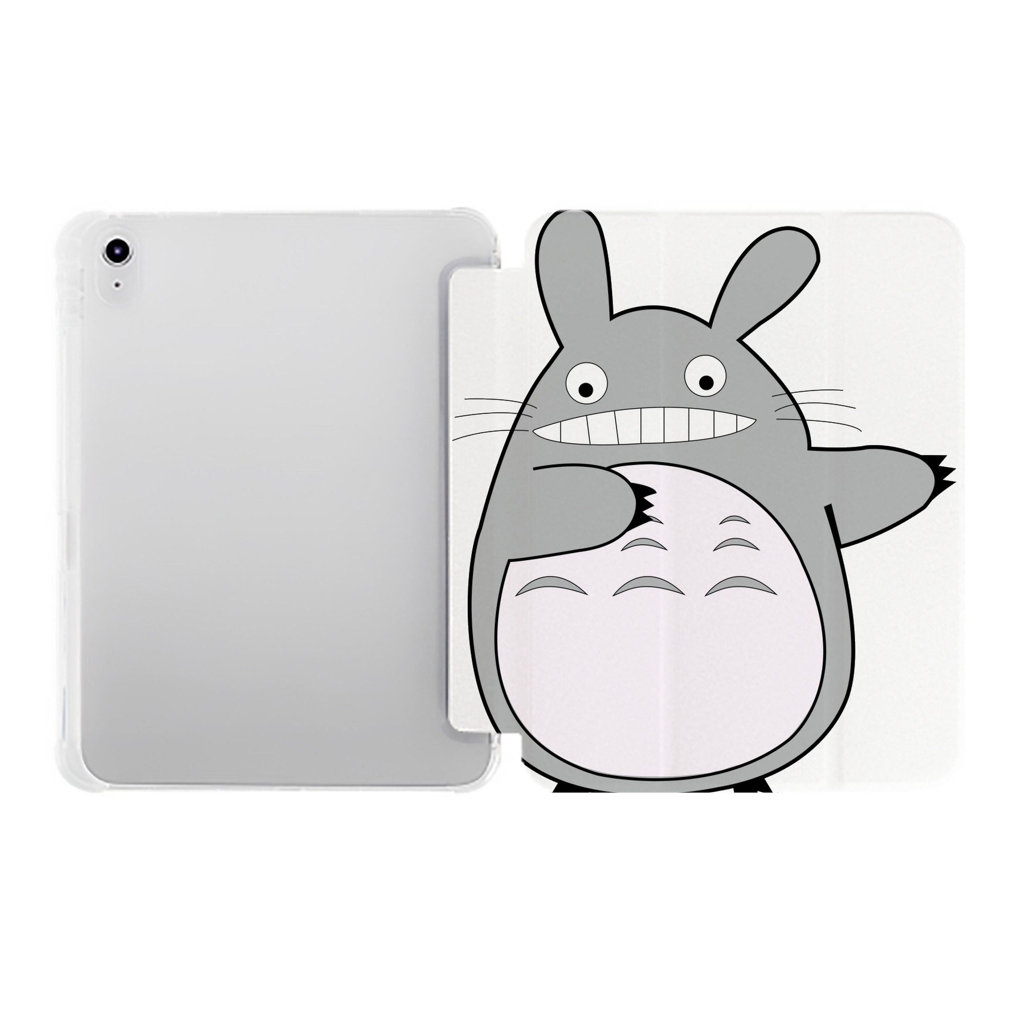（画像用） となりのトトロ 草壁メイ 草壁サツキ My Neighbor Totoro Satsuki Kusakabe Mei Kusakabe IPad ケース ペン収納付き 三つ折りスタンド PUレザー×シリコン 対応機種9.5/10.5/10.9インチ